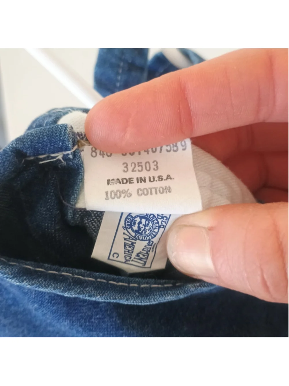 Vintage Oshkosh Blue Jean Denim Footed Bib Overalls Baby 6/9 Mos